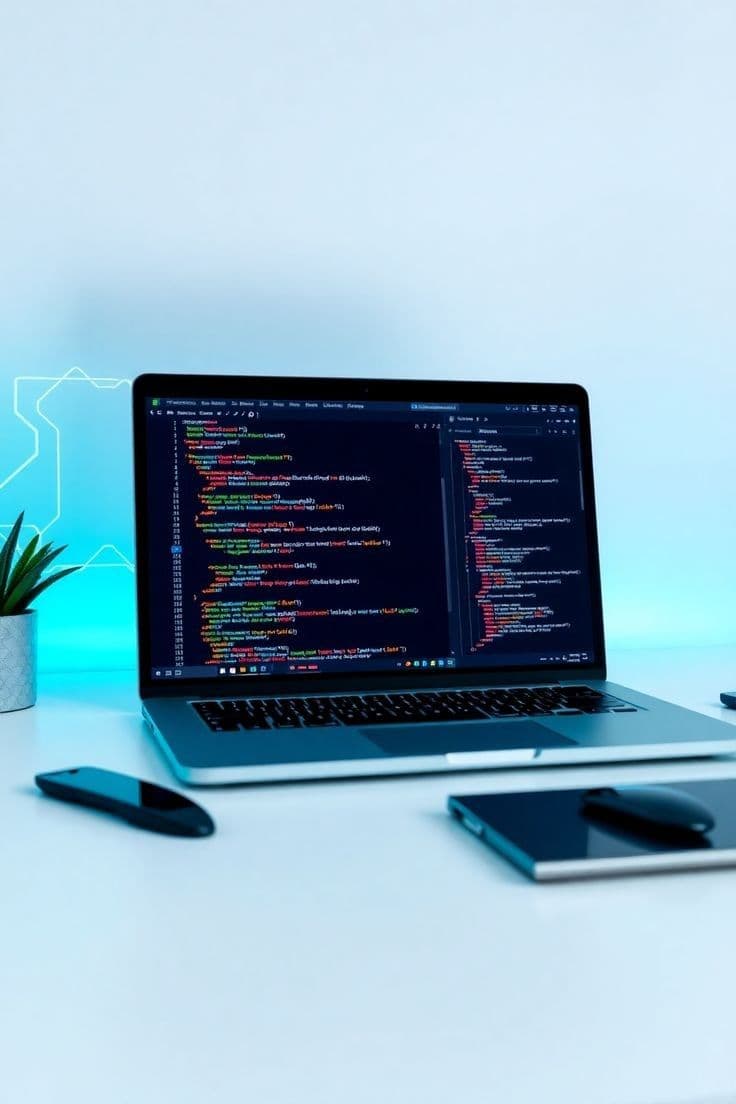 Modern web design on a laptop